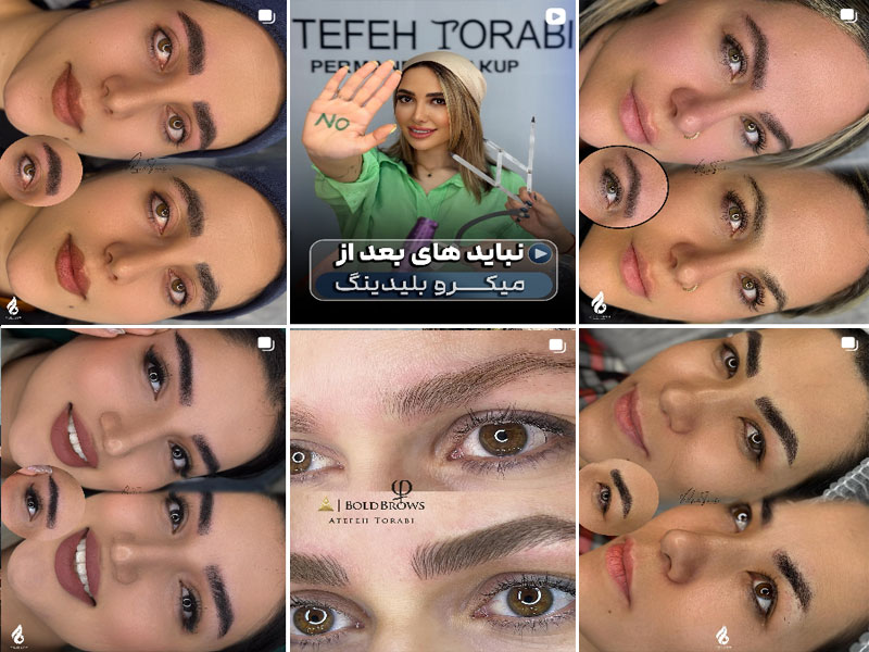 نمونه کارهای میکروبلیدینگ ابرو عاطفه ترابی